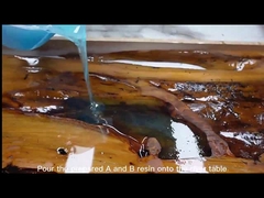 5 سم لزجة منخفضة للغاية صب عميق من الراتنج الايبوكسي جدول النهر وقت عمل طويل