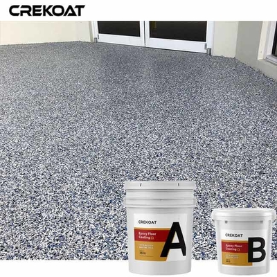 100٪ مادة صلبة بوليسبارتيك فليك راتينج إيبوكسي طلاء أرضيات Terrazzo سطح أملس